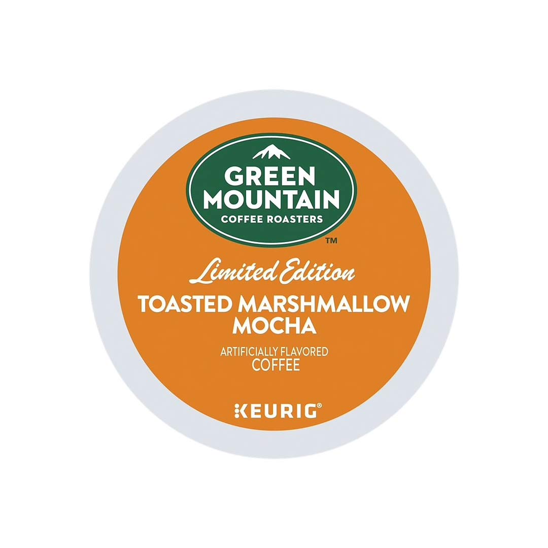 Green Mountain Coffee Roasters Toasted Marshmallow Mocha, Single-Serve Keurig K-Cup Pods, Flavored Light Roast Coffee, 24 Count