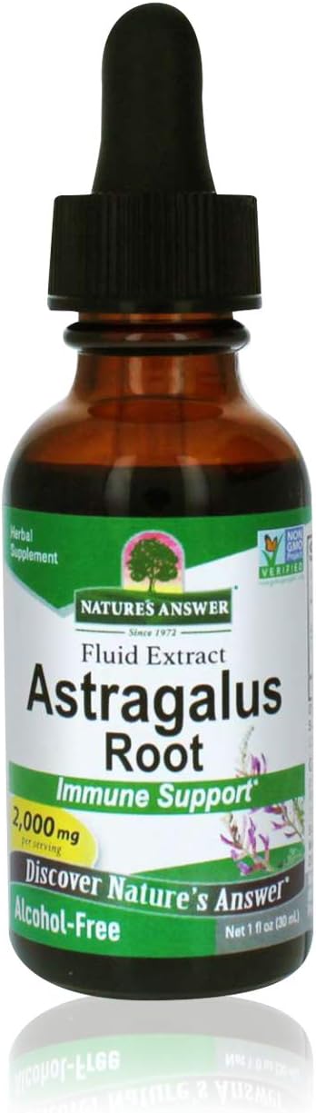 Nature'S Answer Astragalus Root Alcohol Free Herbal Supplement 1  ( 2 Pack ) | Immune Support | Promotes Cardiovascular Health | Natural Stress Reliever