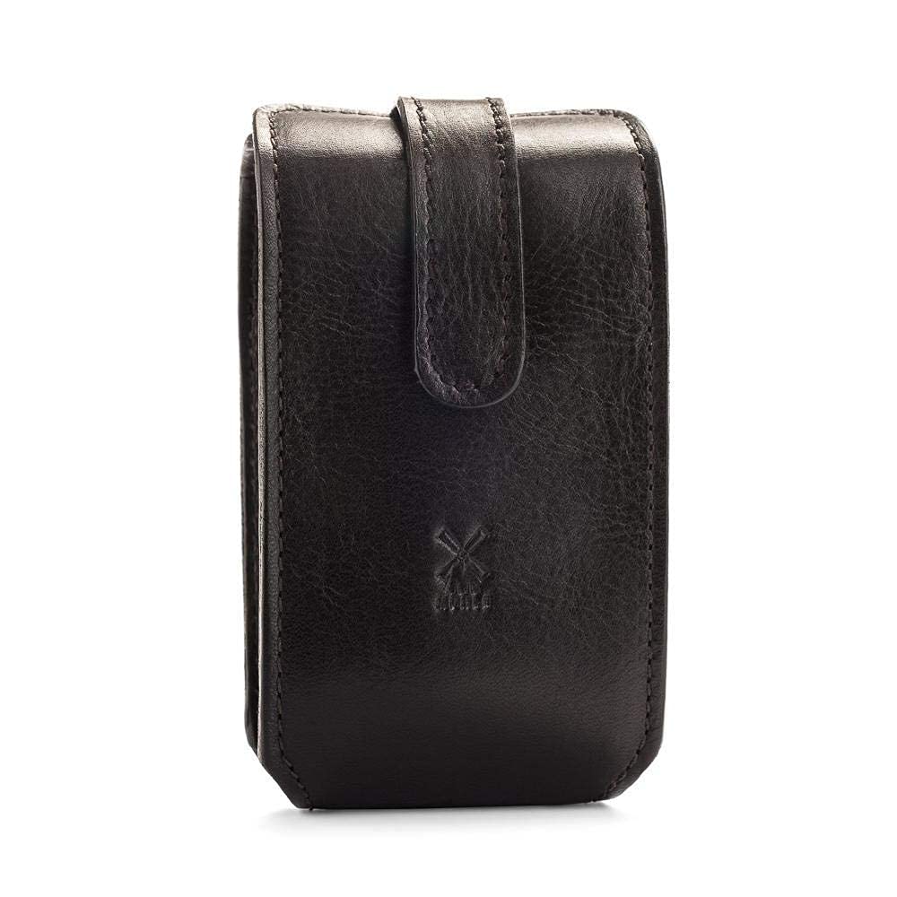 Mühle Travel Black Leather Case Silvertip Fiber Safety Razor Travel Set : Beauty & Personal Care