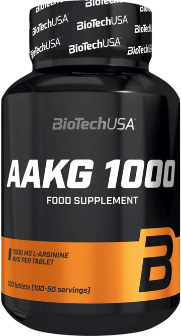 Biotechusa Aakg 1000 Tablets | Boost Nitric Oxide | With 2000Mg Aakg Per Serving | 100 Tablets