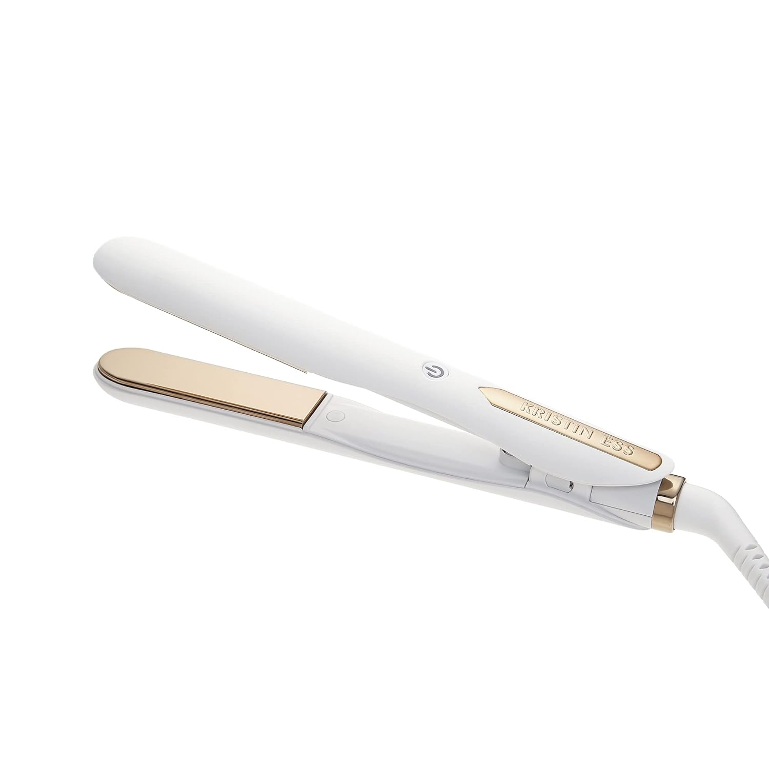 Kristin Ess Hair Titanium Mini Travel Flat Iron Curling Straightener for Short Hair Defining + Detailing - Travel Sized with Travel Case - Fast Heat, Dual Voltage, Auto Shut-Off - 3/4 Inch Plates