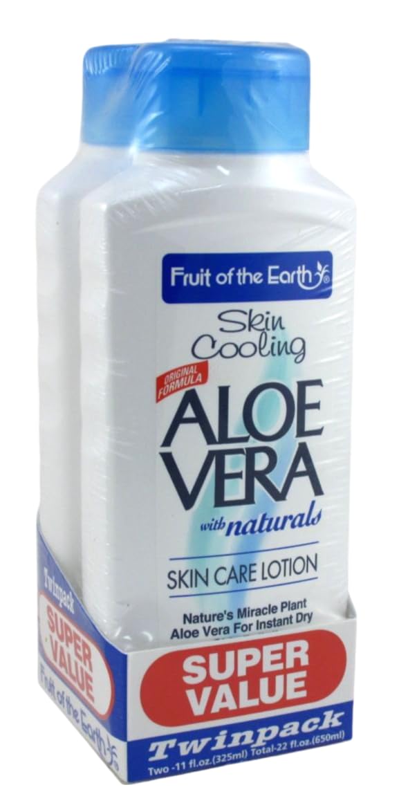 Fruit of the Earth Bogo Lotion Aloe Vera Skin Cooling 11 Ounce (325ml) (3 Pack) : Body Lotions : Beauty & Personal Care