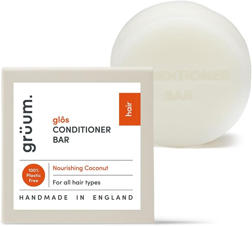 Grüum Nourishing Hair Conditioner Bar 50G - Sles, Edta & Paraben Free Conditioner Bar For Hair Lasts Up To 60 Washes - Plant-Based Vegan Solid Conditioners Bars For Hairs