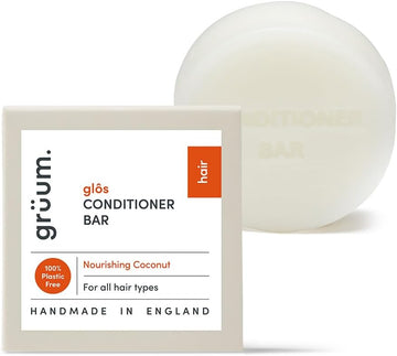Grüum Nourishing Hair Conditioner Bar 50G - Sles, Edta & Paraben Free Conditioner Bar For Hair Lasts Up To 60 Washes - Plant-Based Vegan Solid Conditioners Bars For Hairs