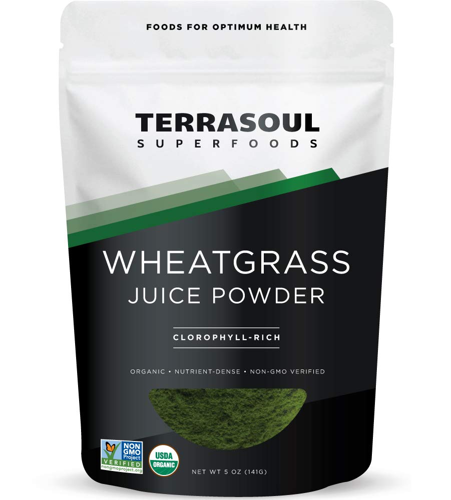 Terrasoul Superfoods Organic Wheat Grass Juice Powder, 5 Oz, Grown In Utah, Made From Nutrient Concentrated Juice, Revitalize With Green Nutrition: Smoothies, Detox Drinks, And Wellness Shots