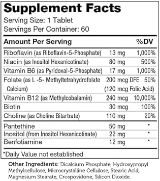 Zahler B Complex, Vitamin B Complex with All 8 Bioactive B Vitamins, Time Release Two Stage Delivery System, Certified Kosher, 60 Tablets : Health & Household