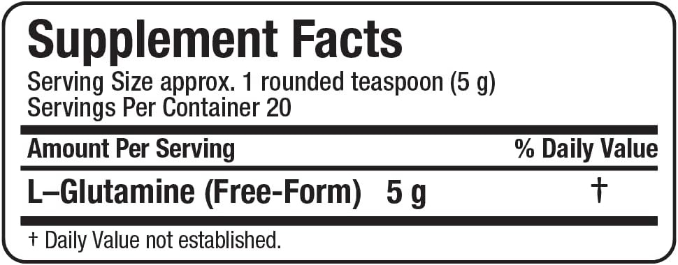 ALLMAX Essentials GLUTAMINE - 100 g Powder - Fermentation-Derived Glutamine - Increases Recovery & Supports Immune System - Gluten Free & Vegan - 20 Servings : Health & Household