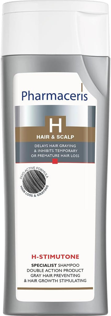 Pharmaceris H Stimutone, Double Action Shampoo, Hair Growth Stimulating Shampoo, D-Panthenol, Caffeine, Women And Men Hair Care - 250 Ml
