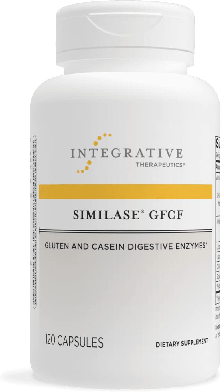 Integrative Therapeutics Similase Gfcf - Digestive Enzyme Supplement For Occasional Gas & Bloating* - Supports Gluten & Casein Digestion* - 120 Vegan Capsules