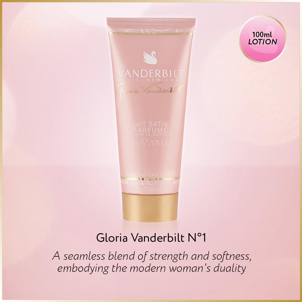 Gloria Vanderbilt N°1 Scented Body Lotion For Dry Skin 100Ml, Perfumed Body Moisturiser For Dry Skin, Womens Floral Scented Moisturizer, Dry Skin Moisturiser - Genuine Gloria Vanderbilt Body Skin Care
