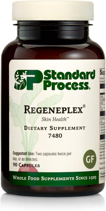 Standard Process Regeneplex - Whole Food Antioxidant, Blood Circulation And Skin Health, Digestion And Digestive Health With Coenzyme Q10 And Holy Basil For Wrinkles And Fine Lines - 90 Capsules