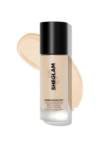 Sheglam Full Coverage Foundation Makeup Long Lasting Waterproof Matte Dewy Liquid Foundation - Porcelain