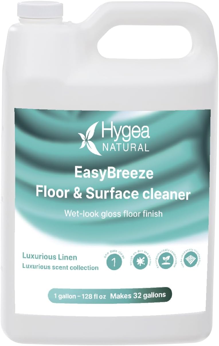 Easybreeze Ph Neutral All-Purpose Surface Cleaner - Freshly Scented Floor Cleaner With Wet-Look Gloss Finish - Tough On Dirt & Grease - Safe For Kids & Pets (Luxurious Linen, One Gallon)