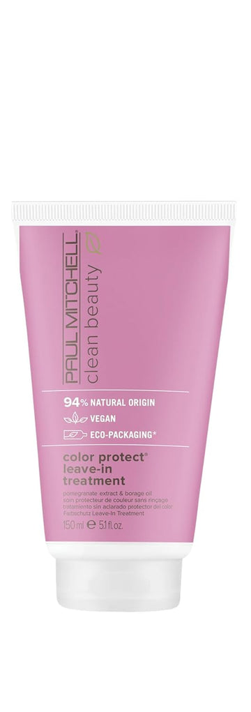 Paul Mitchell Clean Beauty Color Protect Leave-In Treatment, Boosts Shine, Keeps Color Fresh, For Color-Treated Hair, 5.1 Oz