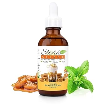 Stevia Select Butterscotch Stevia Extract Liquid - Zero Calorie Sweetener - All Natural Liquid Stevia Extract Sweetener Liquid - Pure Stevia Liquid Sweetener - Keto Sweetener & Sugar Alternative 2 Oz