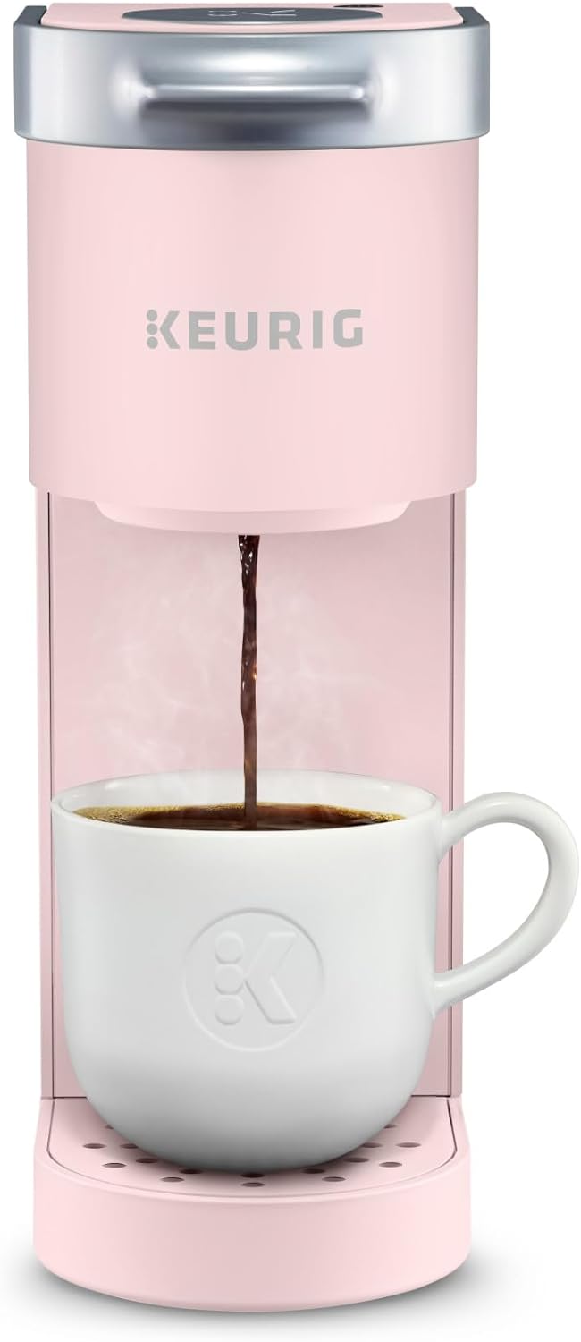 Keurig K-Mini Single Serve K-Cup Pod Coffee Maker, Dusty Rose, 6 To 12 Oz. Brew Sizes