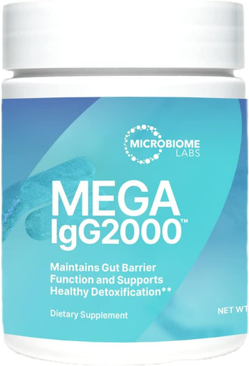 Microbiome Labs Mega Igg2000 - Gut Health + Detox Support With Immunoglobulins Concentrate - Lactose & Dairy-Free Colostrum Alternative Powder For Digestive Health (2.1 Ounces)