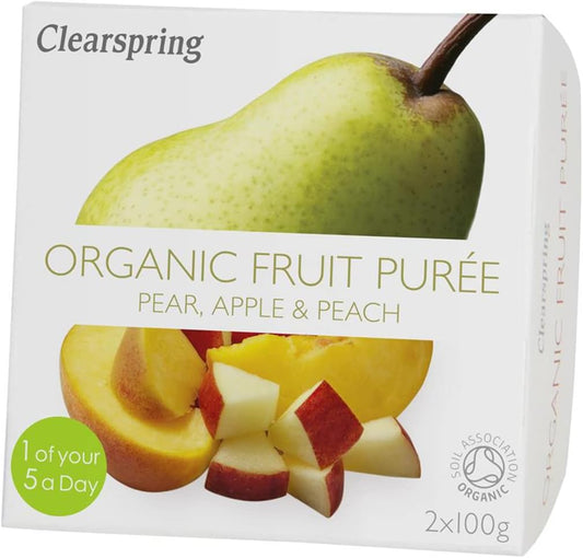 Clearspring Organic Fruit Purée (Pear, Apple & Peach) : Amazon.co.uk: Grocery