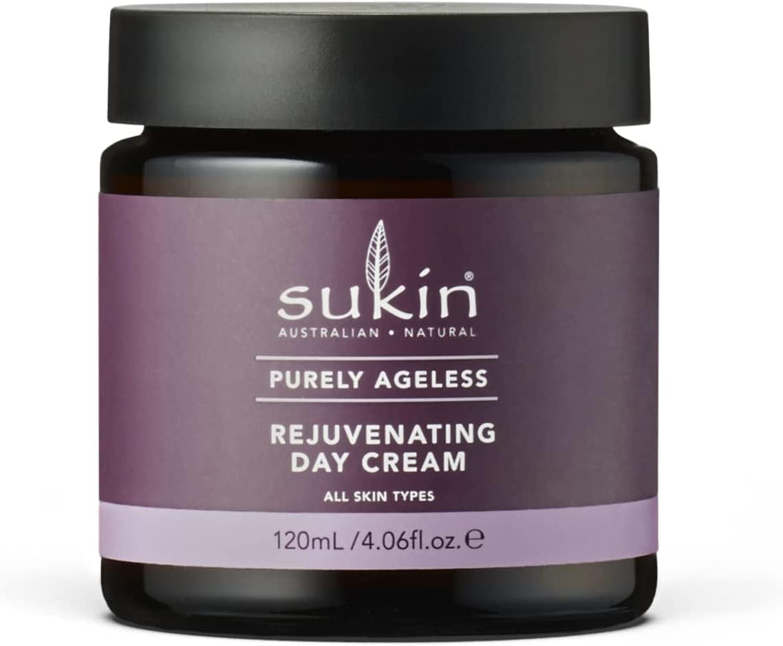 Sukin Purely Ageless Rejuventating Day Cream 120Ml - With Vitamin E; Cruelty Free & Vegan Friendly - To Naturally Plump, Firm & Hydrate Skin, Whilst Softens & Soothes Dry Skin