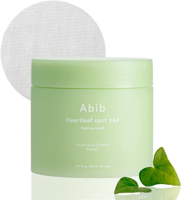 Abib Heartleaf Spot Pad Calming Touch 80 Pads I Toner Pads For Face, Redness Relief, Instant Calming, Moisturizing Facial Toner, Light Texture, Easy To Use