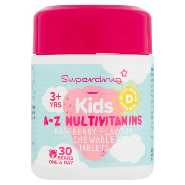 Kids Chewable Multivitamins Raspberry Flavour 30S