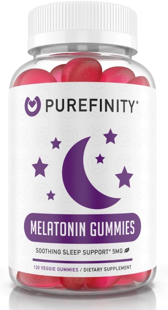 Melatonin Gummies ? 5mg Melatonin for Kids & Adults - Berry Flavor Supplement - Healthy Restful Cycles, Gluten Free, Non-GMO, Vegan - 120 Gummies