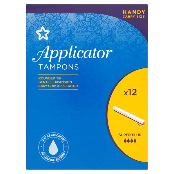 Super Plus Applicator Tampon X12