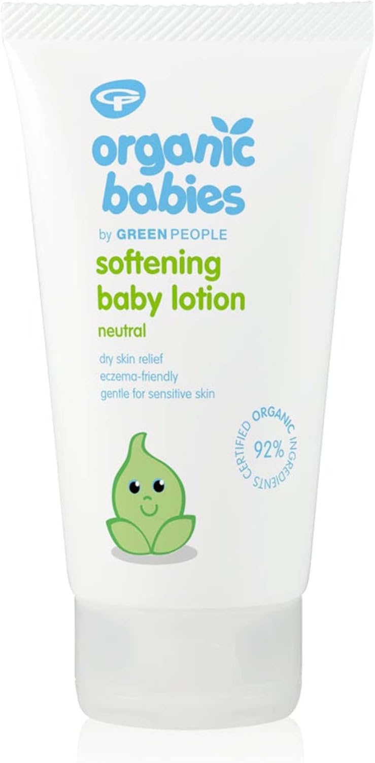 Green People Organic Babies Softening Baby Lotion 150Ml | Natural & Organic Face & Body Moisturiser For Babies | Scent Free, Eczema-Friendly & Gentle On Sensitive Skin | Paraben Free, Cruelty Free