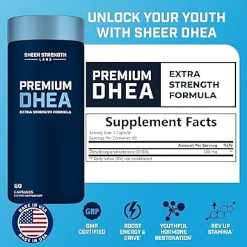 Dhea Supplement For Men Dhea 100Mg - Pure Dhea Supplement For Men For Strength And Hormone Balance - Dhea Supplement For Women And Men - High Purity Enhanced Absorption 60 Sv Usa