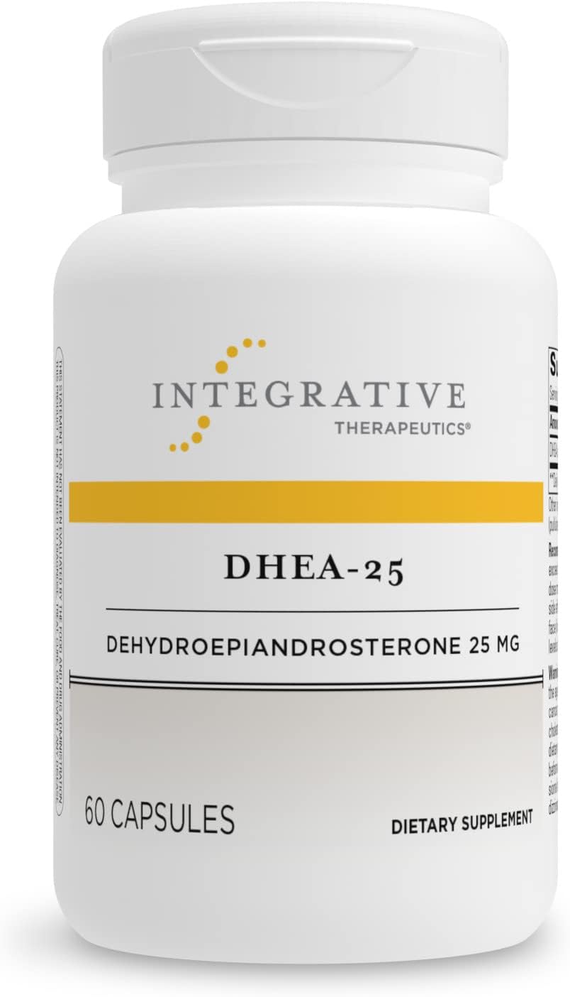 Integrative Therapeutics Dhea-25 - For Women And Men - Gluten Free - Dairy Free - Vegan - 60 Capsules