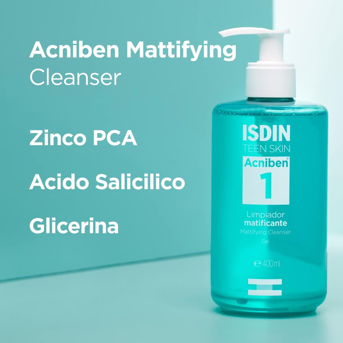 ISDIN Acniben Mattifying Cleanser, Deep Cleansing Gel for Oily Skin, 400 ml (Pack of 1) : Amazon.co.uk: Beauty