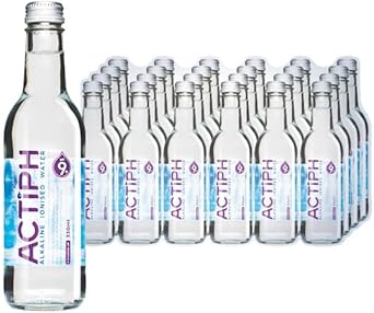 Alkaline Ionised Spring Water Ph9+ (24X 330Ml) Purified With Electrolytes Clean And Smooth Taste Actiph Water Glass Collection