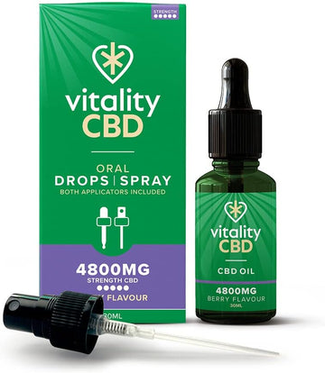 Vitality Cbd Drops, Spray In Mct Oil 4800 Mg, Berry, 30 Ml, No Thc