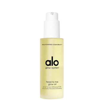 Alo Head-To-Toe Glow Oil + Travel | Glow-Boosting Natural Dry Body Oil | Jojoba, Amla, Aloe & Vitamin E | Hydrates & Nourishes Skin | Citrus Scent | 3.2 + 0.7 Oz