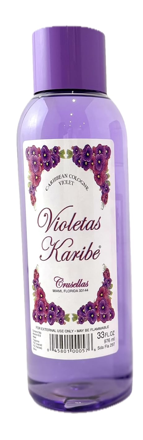 Crusellas Violetas Karibe (Caribbean Violets) Splash Cologne 33 Fl. Oz. : Beauty & Personal Care