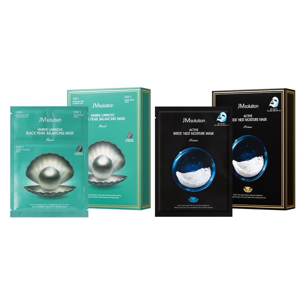 Jmsolultion Black Pearl 3 Step Mask + Bird Nest Mask