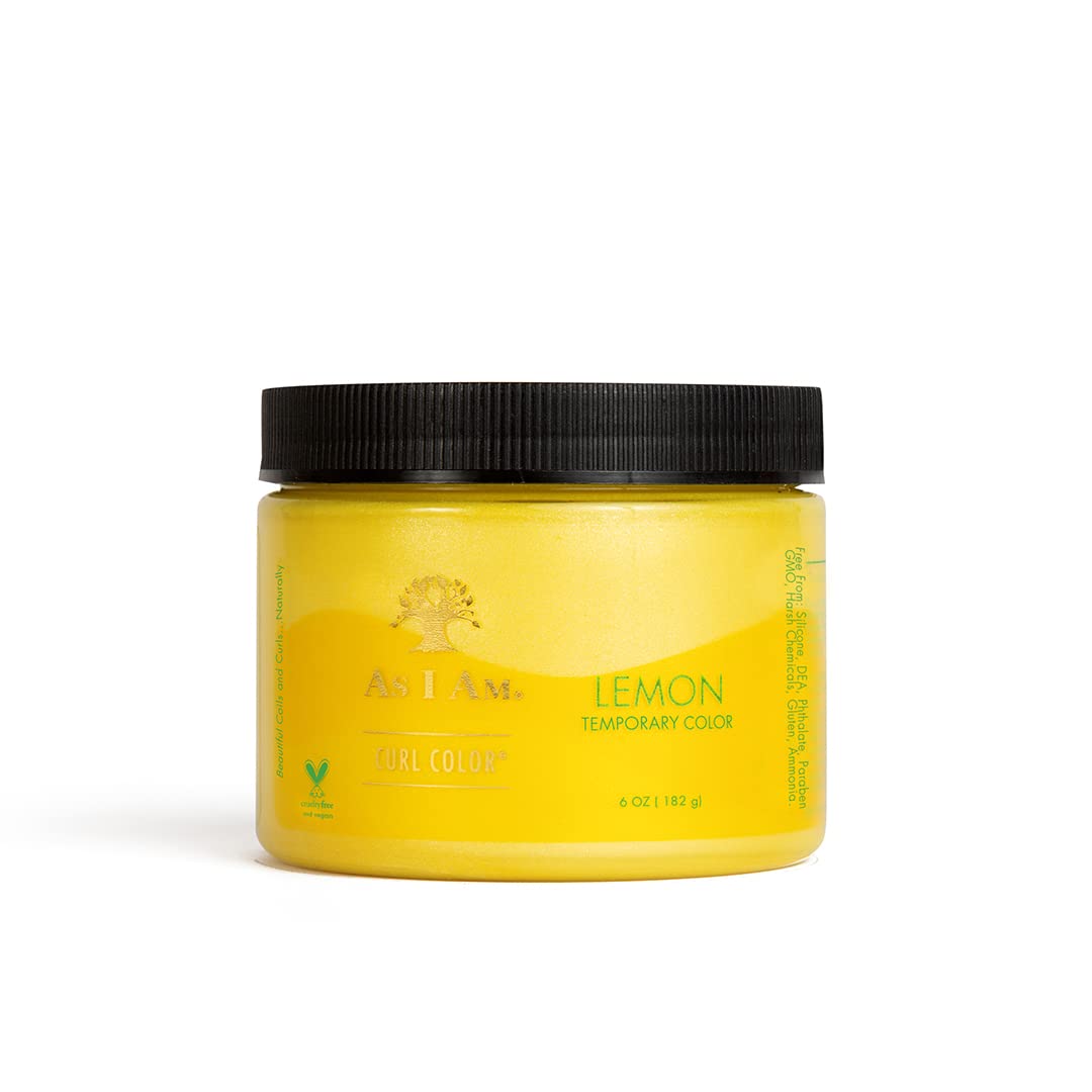 As I Am Curl Color - Lemon Yellow - 6 Ounce - Color And Curling Gel - Temporary Color