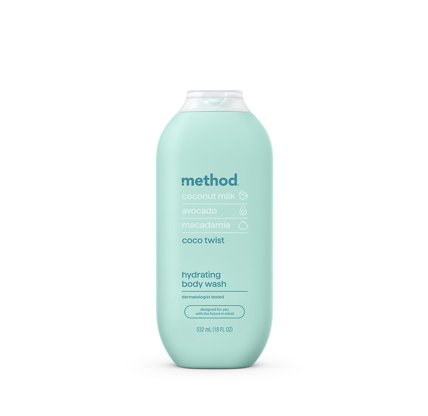 Method Body Wash, Coco Twist, Coconut Milk + Avocado + Macadamia Notes, 18Oz