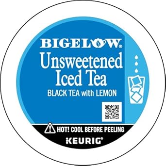 Bigelow Unsweetened Iced Black Tea With Lemon K Cups Pods, 10 Count (Pack Of 6), 60 K Cup Pods Total