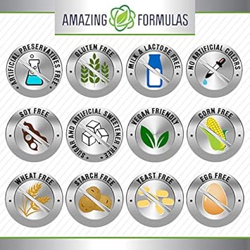 Amazing Formulas Quercetin 500Mg 120 Veggie Capsules Supplement - Non-Gmo - Gluten Free - Supports Overall Health & Well Being : Health & Household