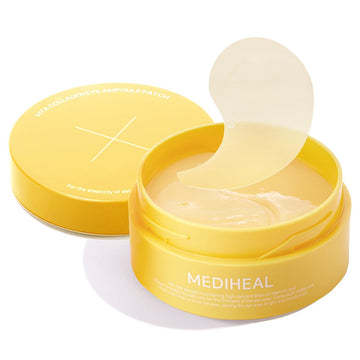 Mediheal Vita Collagen Under Eye Patches For - Korean Hydrogel Eye Pads (60 Patches) With 7 Vitamin & 5 Micro Collagen. Moisturizng & Non Irritating Eye Gel Mask. Sealing Cap Included