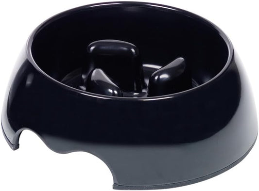 Nobby Anti-Gulping Bowl, 17.5 x 6.5 cm, Black :Pet Supplies