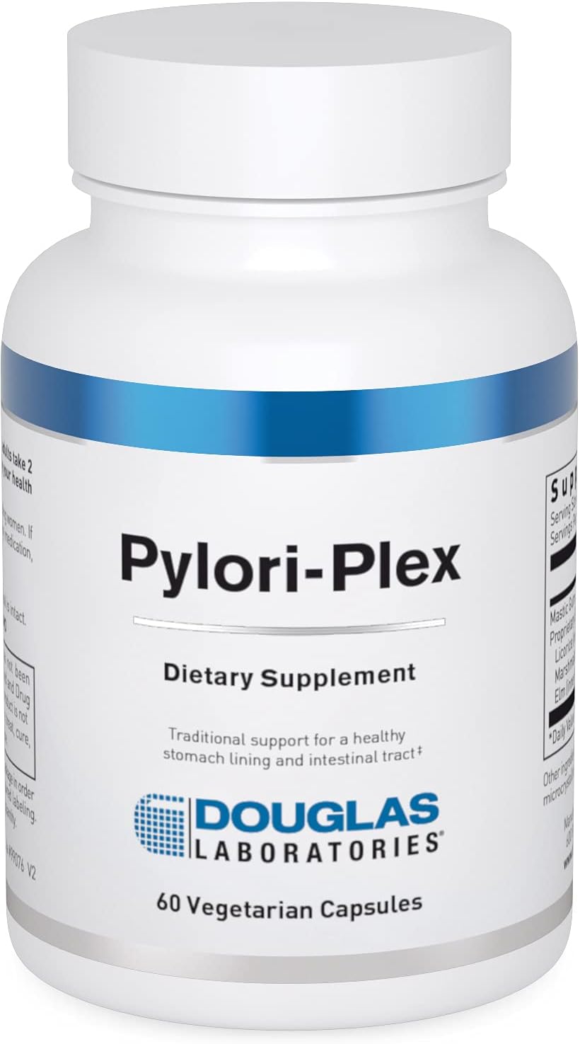 Douglas Laboratories Pylori-Plex - For Stomach Lining & Gi Support* - With Mastic Gum, Licorice Root, Marshmallow Root & Slippery Elm - Dgl Supplement - 60 Vegetarian Capsules