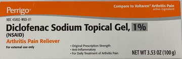 Perrigo Diclofenac Sodium (Nsaid) Topical Gel, 1% With Dosing Card., 3.53 Oz (100 G), Arthrits Pain Relief Anti Inflamatory For Hand, Wrist, Elbow, Foot, Ankle, Knee. Compare To Voltaren 1% Gel