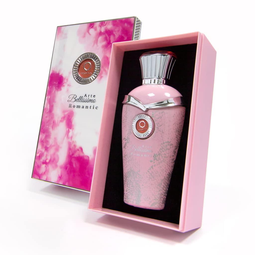 Orientica Arte Bellissimo Romantic Eau De Parfum With Notes Of Bergamot, Peony & Amber, Elegant & Enchanting Floral Fragrance For Women, Long-Lasting & Luxurious Perfume For Special Moments, 2.5 Oz