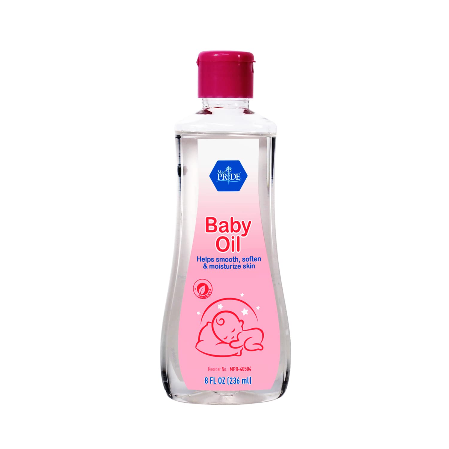 MED PRIDE Pure Baby Oil For Infants, Baby Boys & Girls - Premium Mineral Oil For Babies To Prevent Moisture Loss- Nourishing Baby Moisturizer For Smooth Skin- Suitable For Sensitive Skin 8 fl oz