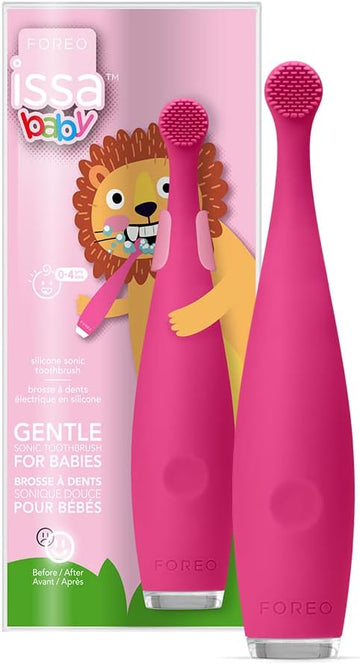 Foreo Issa Baby Gentle Sonic Toothbrush For Babies Aged 0 To 4, Sunflower Yellow