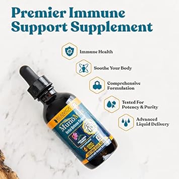 MunoMax - Advanced Immune Support Supplement - Liquid Delivery for Better Absorption - Echinacea, Astragalus, Reishi, Goldenseal, Elderberry & More!