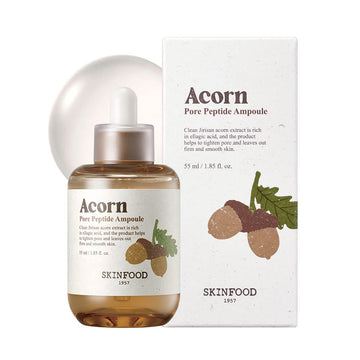 SKINFOOD Acorn Pore Peptide Ampoule 55ml (1.86 fl.oz) - Vegan Intensive Pore Firming Ampoule with Peptide Elasticity Care, Instantly Tight Enlarged Pore, Non-irritated Hydration Boosting