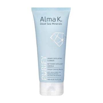 Alma K Creamy Exfoliating Cleanser - Face Wash For Women - Hydrating Facial Cleanser With Salicylic Acid - Gentle Face For Women - 3.4 Oz